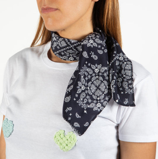 Bandana in seta con fantasia paisley