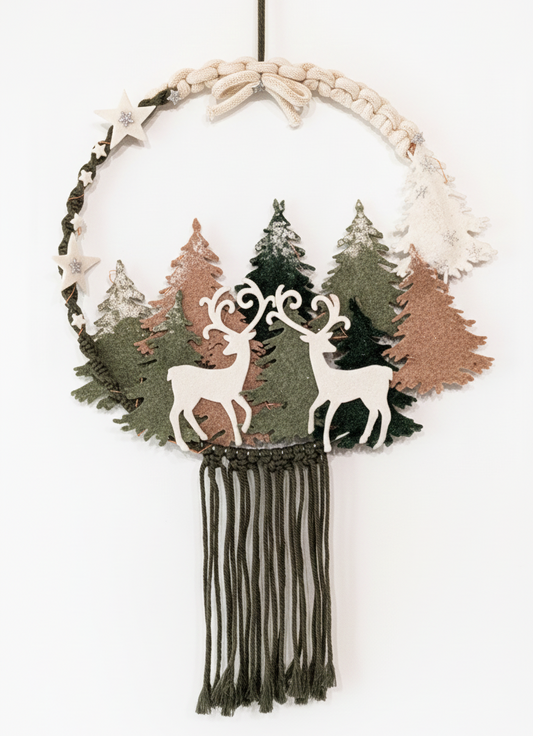 Ghirlanda stile nordico, inernale, con luci led.