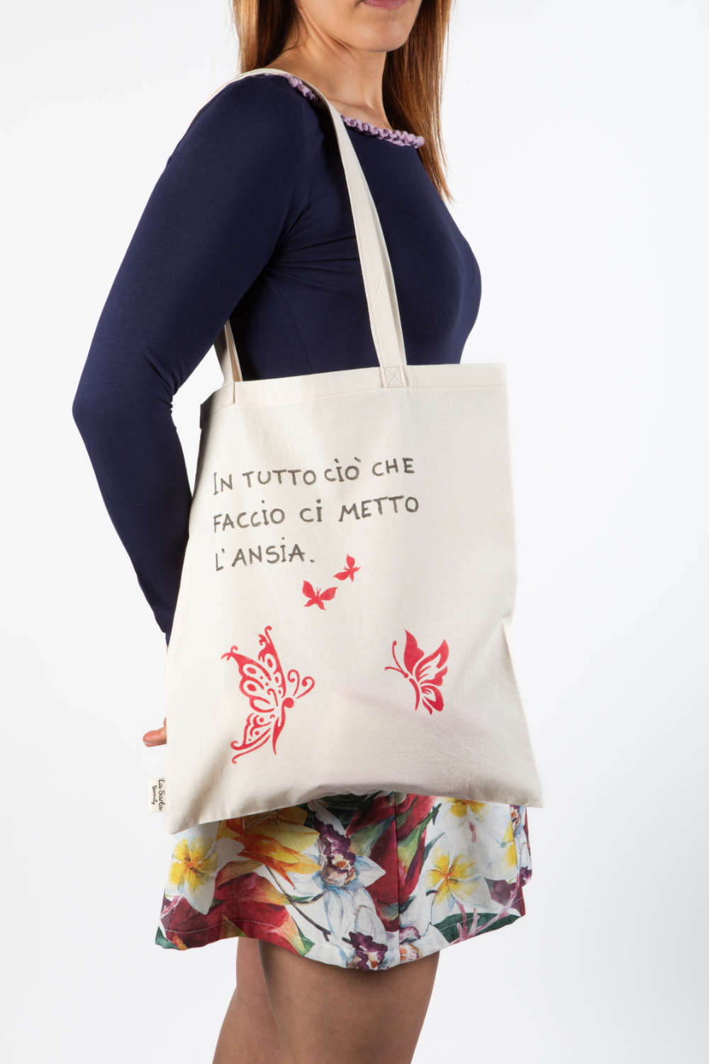 Shopper di stoffa in cotone naturale