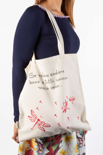 Shopper di stoffa in cotone naturale