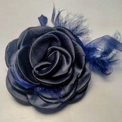 Spilla fiore rosa blu