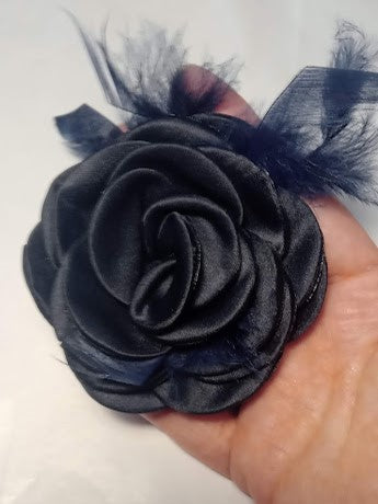 Spilla fiore rosa blu