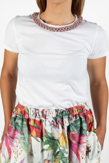 T shirt basic donna, Fiore