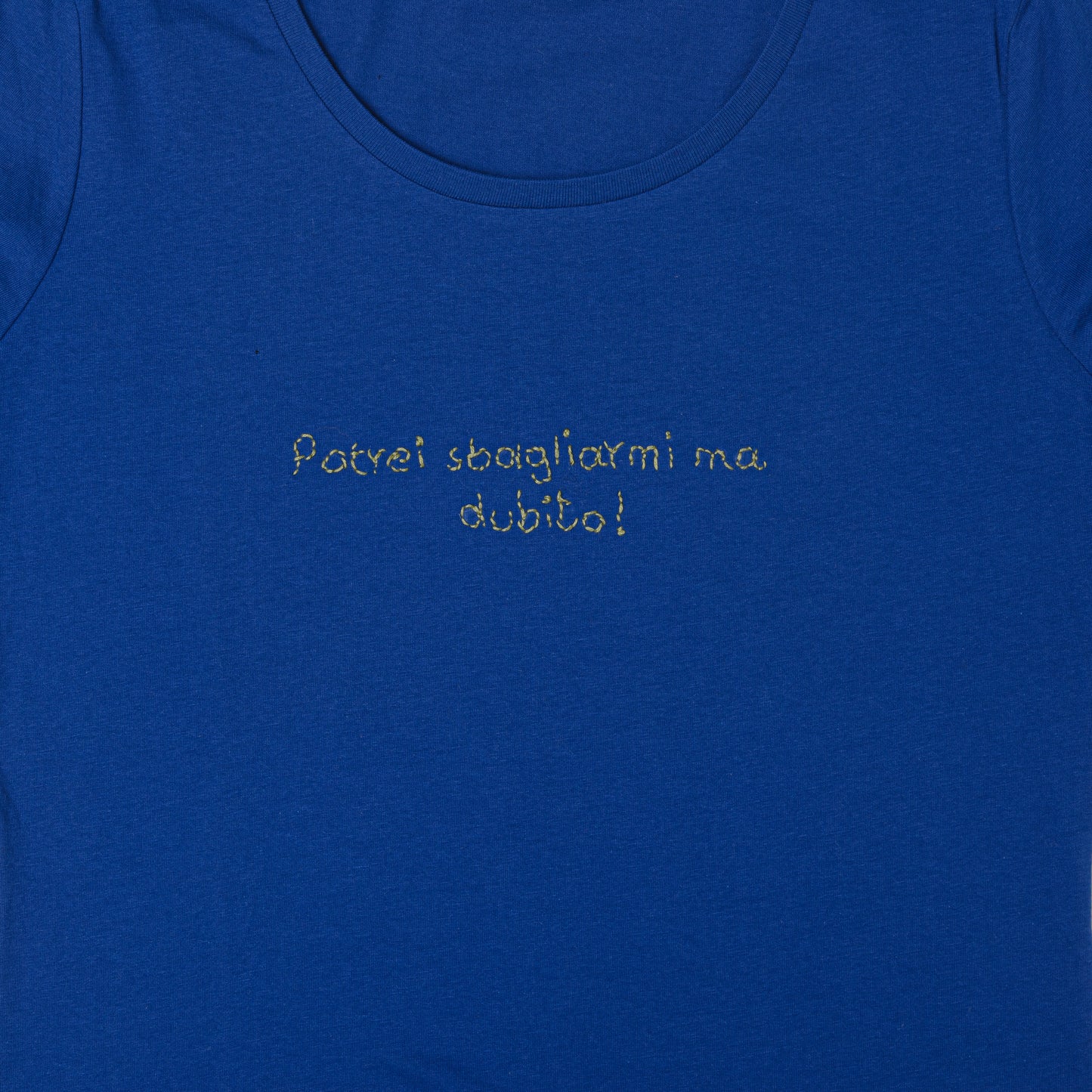 T shirt ricamata con manica lunga