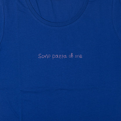 T shirt ricamata con manica lunga