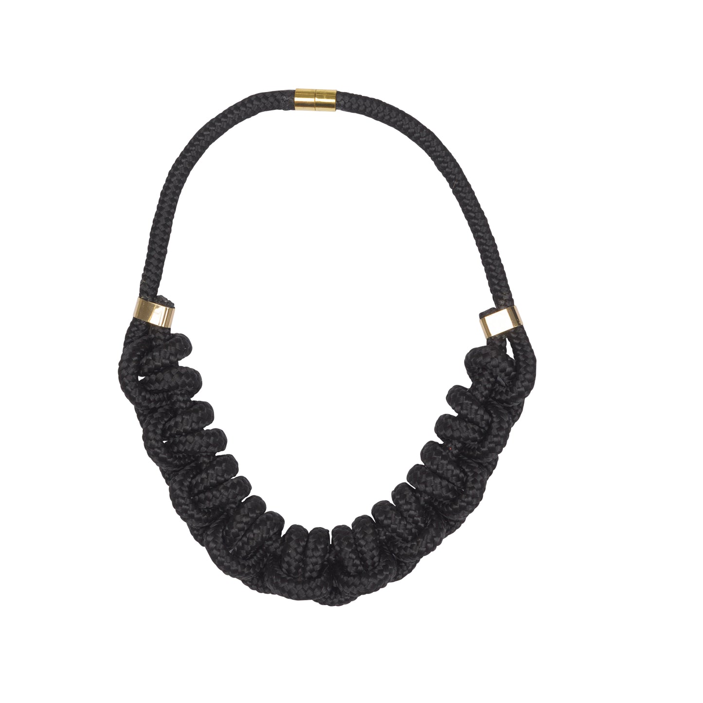 Collana artigianale intrecciata rossa – Nodo doppio