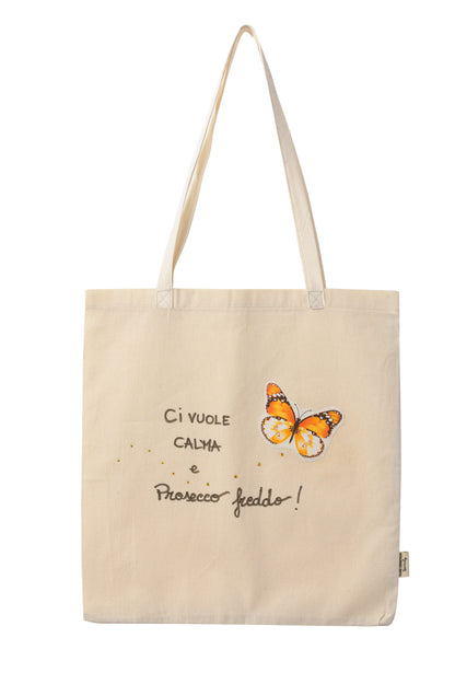 Shopper di stoffa in cotone naturale