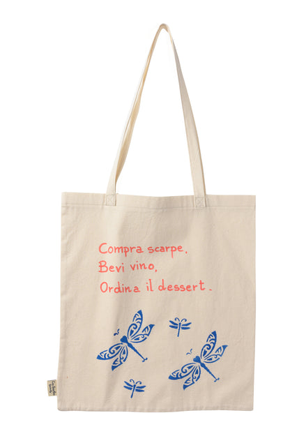 Shopper di stoffa in cotone naturale