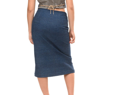 Gonna in jeans donna, fantasia effetto coccodrillo