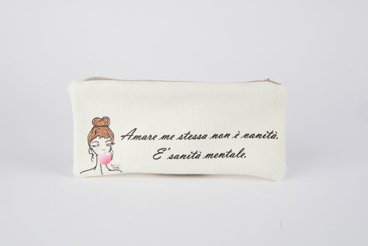 Pochette in tessuto piccola, porta trucchi o porta oggetti