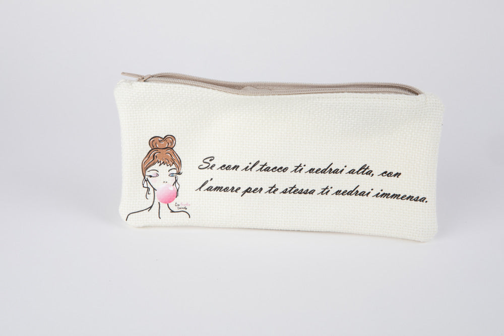 Pochette in tessuto piccola, porta trucchi o porta oggetti