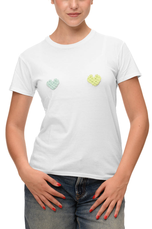 T-shirt bianca donna in cotone organico