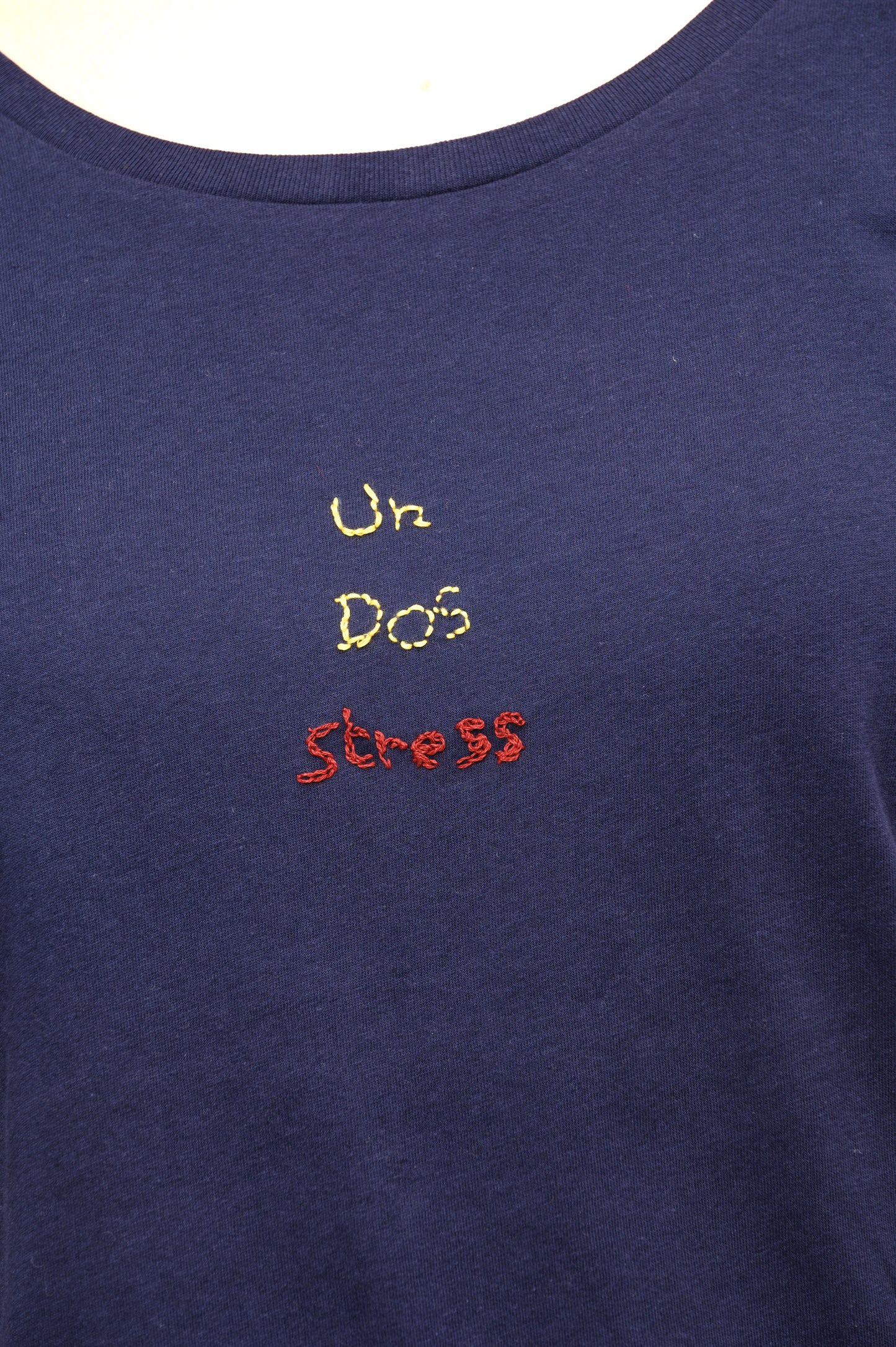 T shirt ricamata con manica lunga